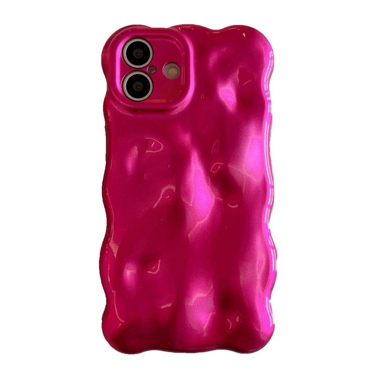 For iPhone 16 Plus Wave Bubbles TPU Phone Case(Red)