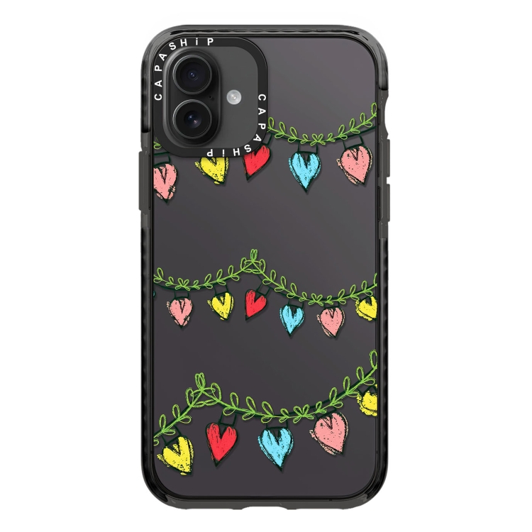 For iPhone 16 Simple Illustration Pattern Full Coverage Phone Case(Christmas Tree B)