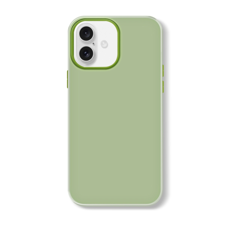 For iPhone 16 Skin Feeling Jelly Series TPU + PC Full Coverage Phone Case(Green)