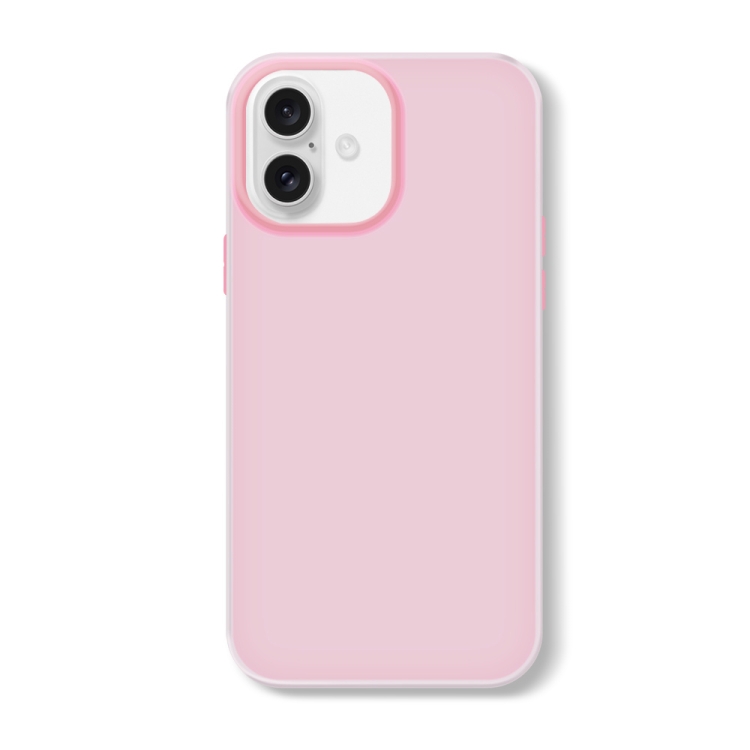 For iPhone 16 Skin Feeling Jelly Series TPU + PC Full Coverage Phone Case(Pink)