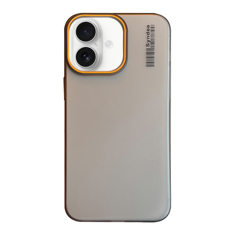 For iPhone 16 Soft Sandy Skin Feel Translucent PC Phone Case(Black)