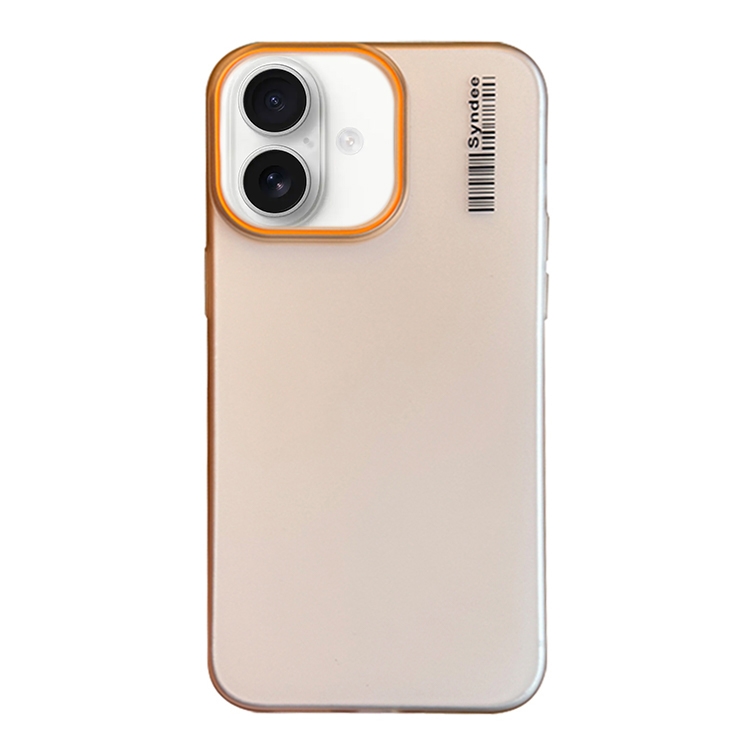 For iPhone 16 Soft Sandy Skin Feel Translucent PC Phone Case(Desert Gold)