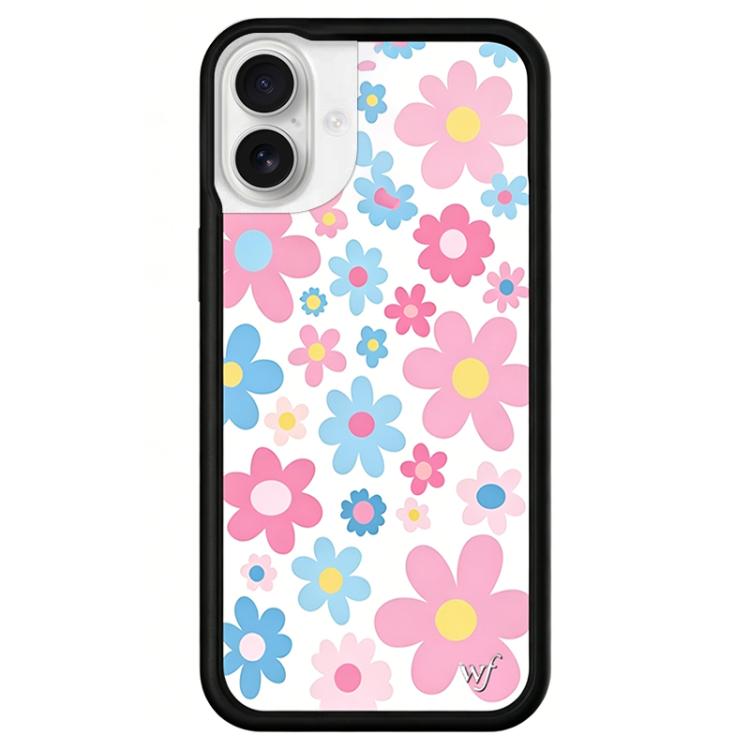 For iPhone 16 WildFlow Cartoon Party Series Pattern Phone Case(Flowers Bloom)