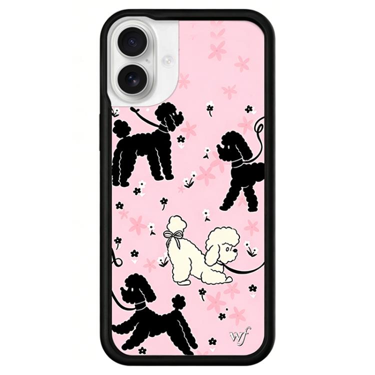 For iPhone 16 WildFlow Cartoon Party Series Pattern Phone Case(Puppy Graffiti)