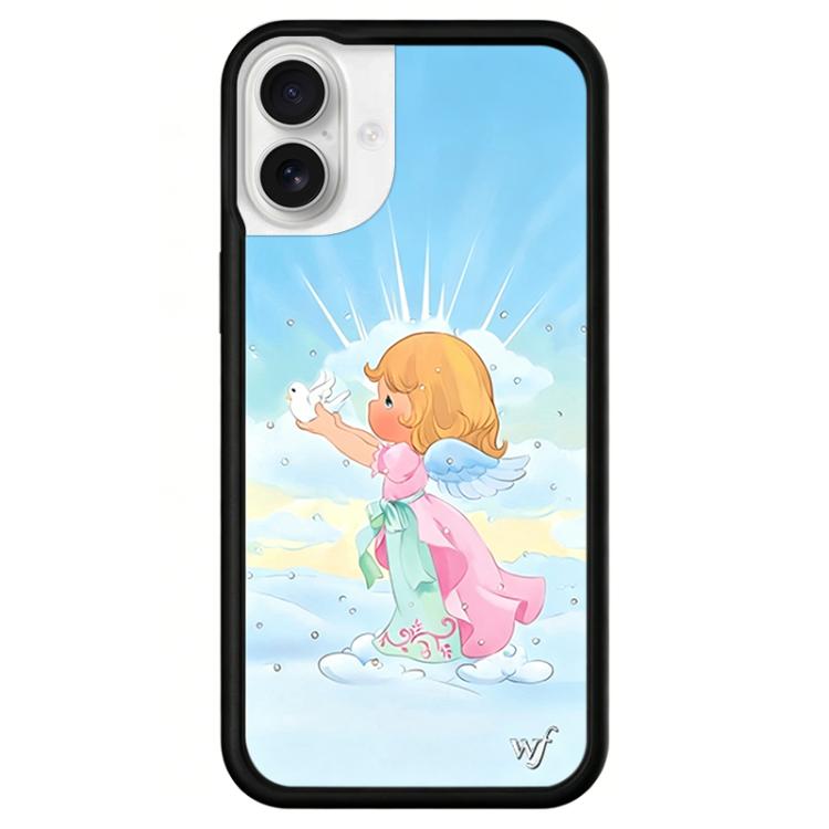 For iPhone 16 WildFlow Fairy Tales Series Pattern Phone Case(Angel)