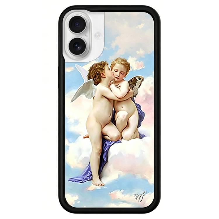 For iPhone 16 WildFlow Fairy Tales Series Pattern Phone Case(Baby Angel)
