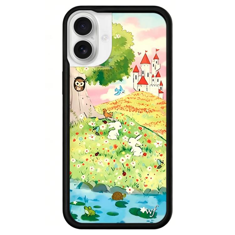 For iPhone 16 WildFlow Fairy Tales Series Pattern Phone Case(Fairy Tale)