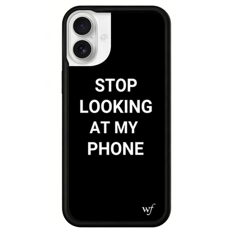 For iPhone 16 WildFlow Fairy Tales Series Pattern Phone Case(Stop Words)