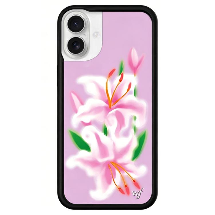 For iPhone 16 WildFlow Fairy Tales Series Pattern Phone Case(Sweet Lily)