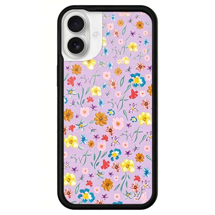 For iPhone 16 WildFlow Party Series Pattern Phone Case(Garden Party)