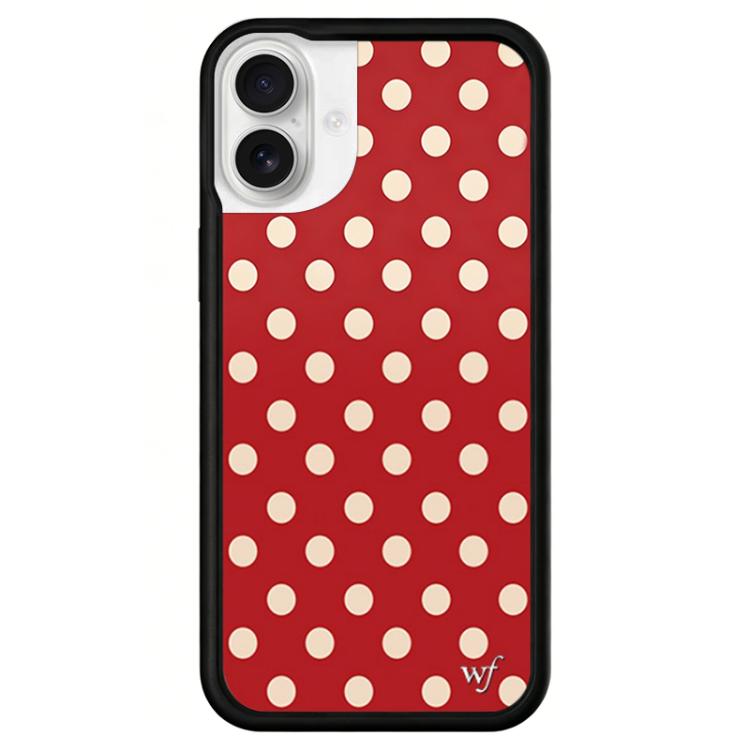 For iPhone 16 WildFlow Red Star Series Pattern Phone Case(Red Dots)