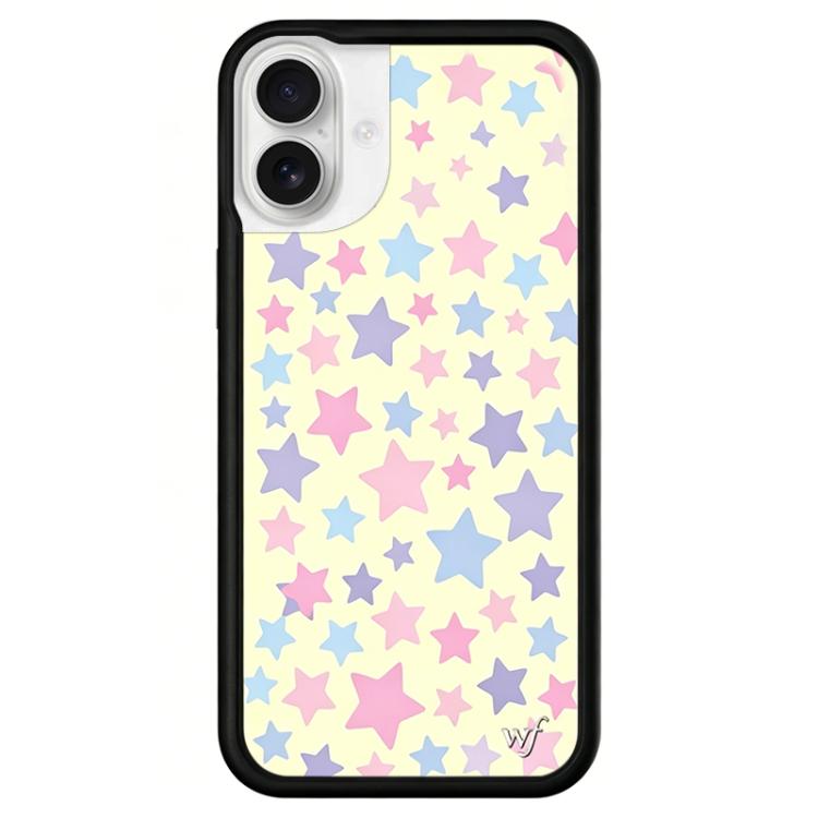 For iPhone 16 WildFlow Stars Series Pattern Phone Case(Colorful Stars)