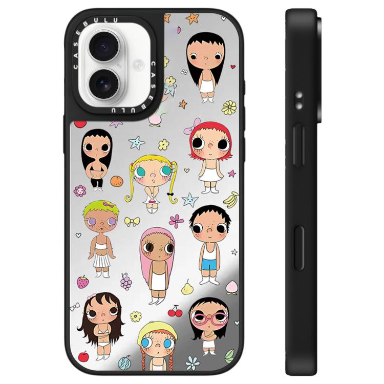 For iPhone 16 YUY Series Pattern Mirror Phone Case(YUY Friends)