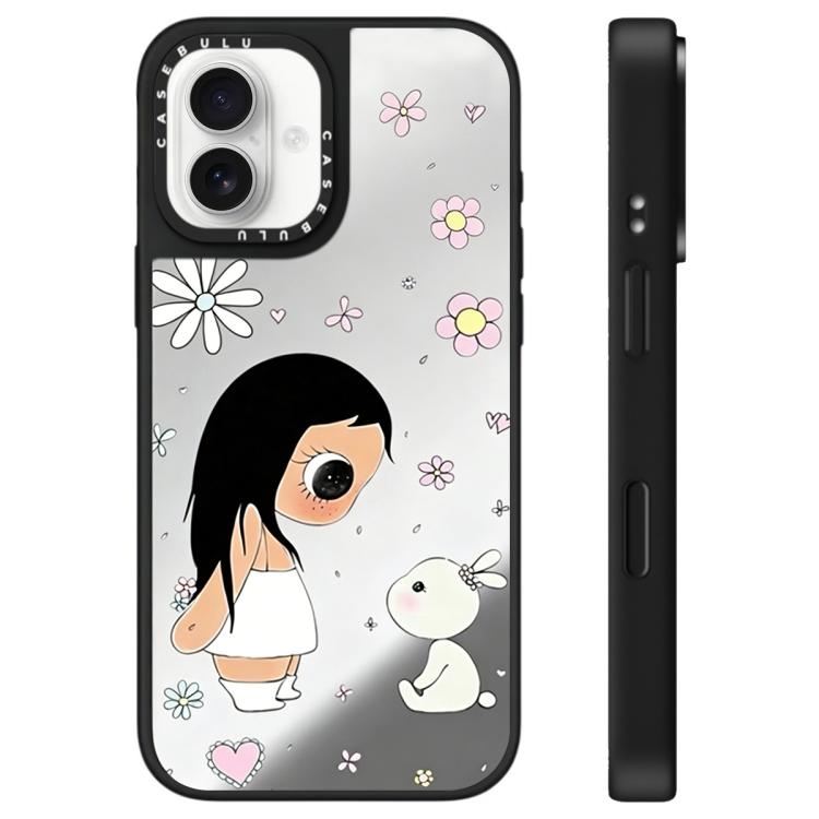 For iPhone 16 YUY Series Pattern Mirror Phone Case(YUY Rabbit)