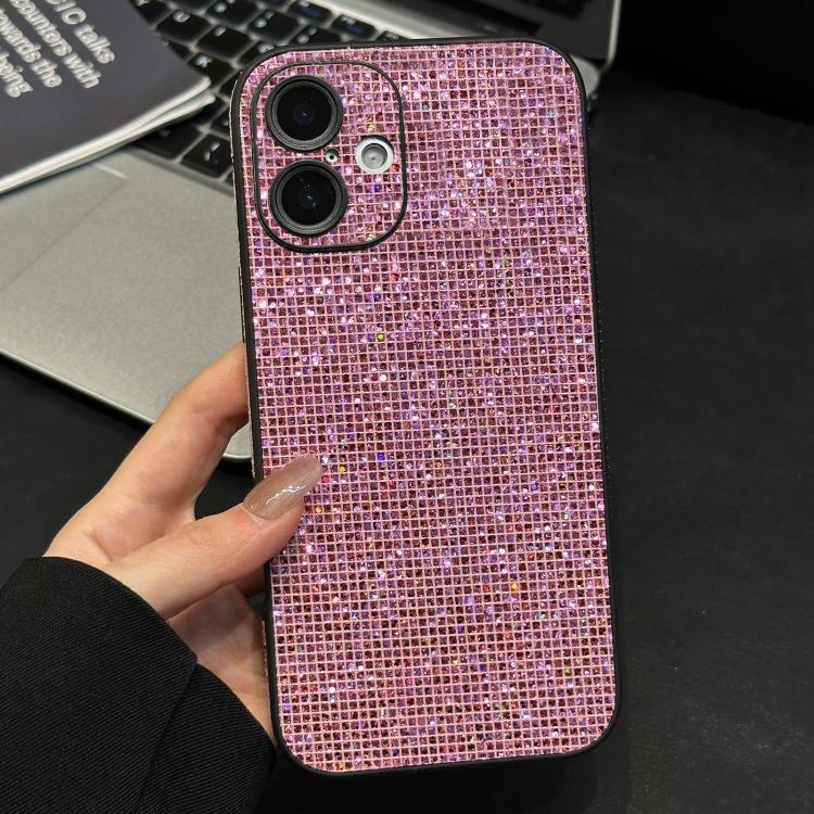 For iPhone 17 Acrylic Rhinestone Full Coverage Phone Case(Pink)