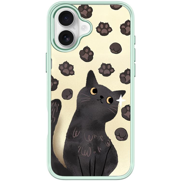 For iPhone 17 Adorable Cat Claw Pattern Magnetic Phone Case(Light Green)