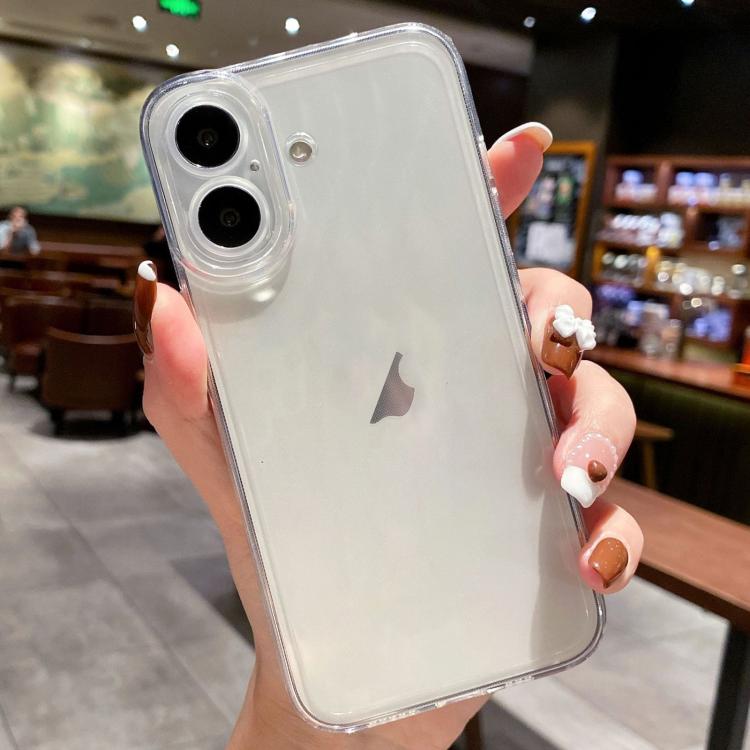 For iPhone 17 Angel Eye Straight Edge Full Cover TPU Phone Case(Transparent)