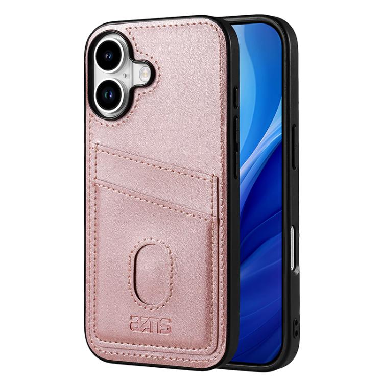 For iPhone 17 AZNS K1 Series Card Slot Business Phone Case(Pink)