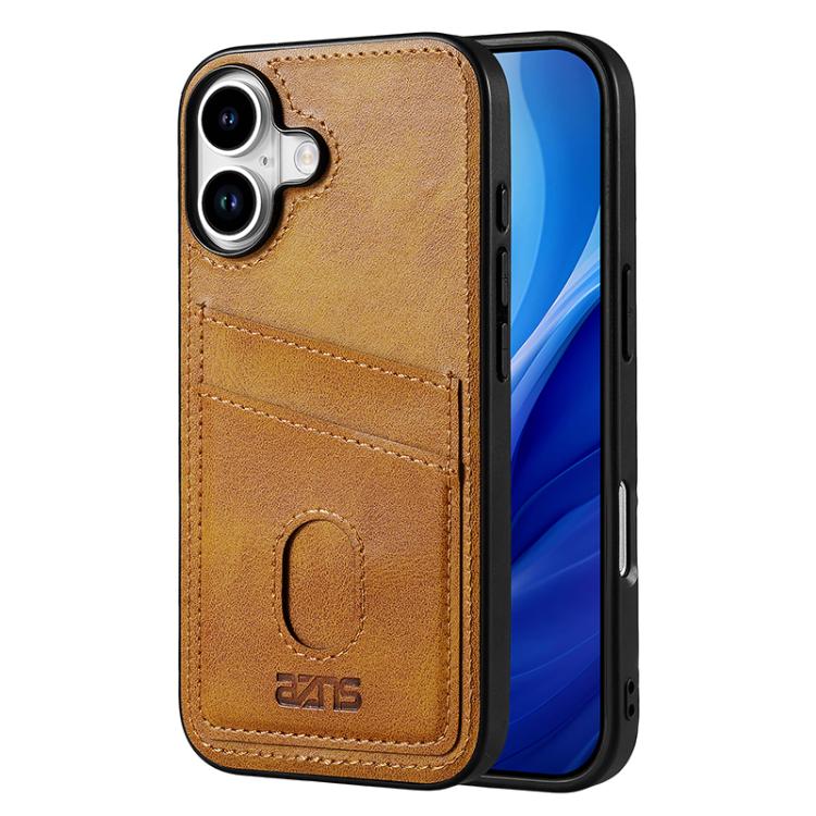 For iPhone 17 AZNS K1 Series Card Slot Business Phone Case(Yellow)