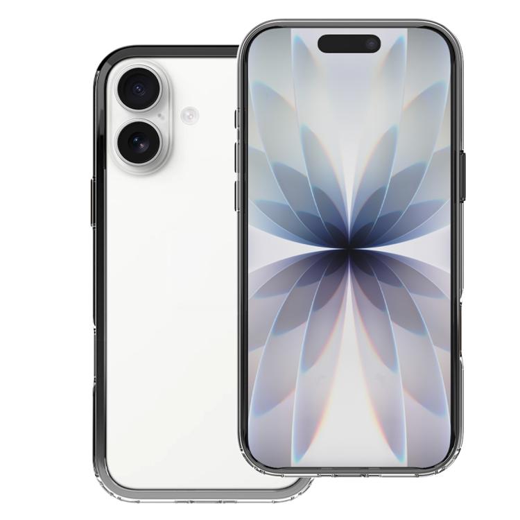 For iPhone 17 Buffered TPU Hybrid PC Phone Frame with AI Camera Button(Black)