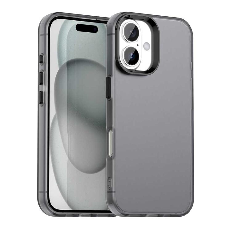For iPhone 17 Candy PC Hybrid TPU Shockproof Phone Case(Black)