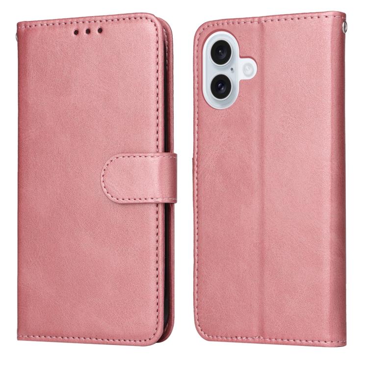 For iPhone 17 Classic Calf Texture Flip Leather Phone Case(Rose Gold)