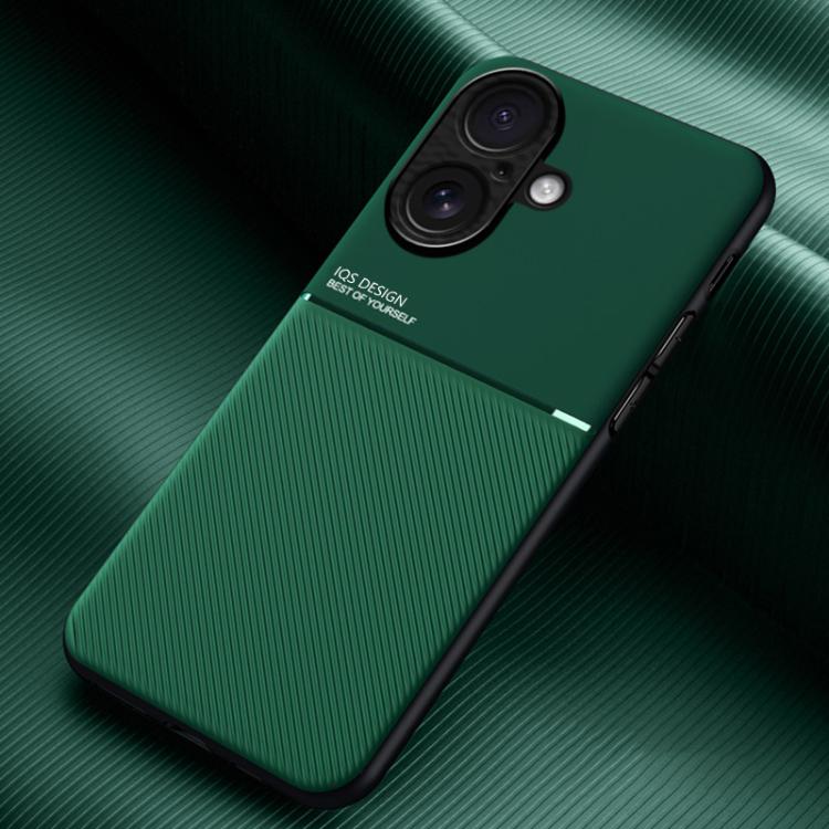 For iPhone 17 Classic Tilt Strip Grain Magnetic Shockproof PC + TPU Phone Case(Green)