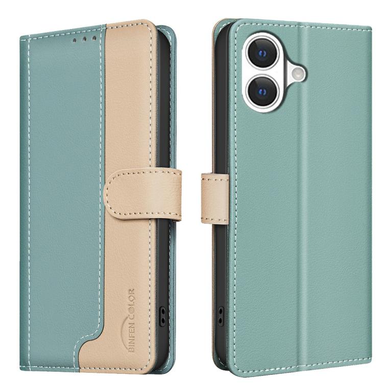 For iPhone 17 Color Matching RFID Anti-theft Leather Phone Case(Green)