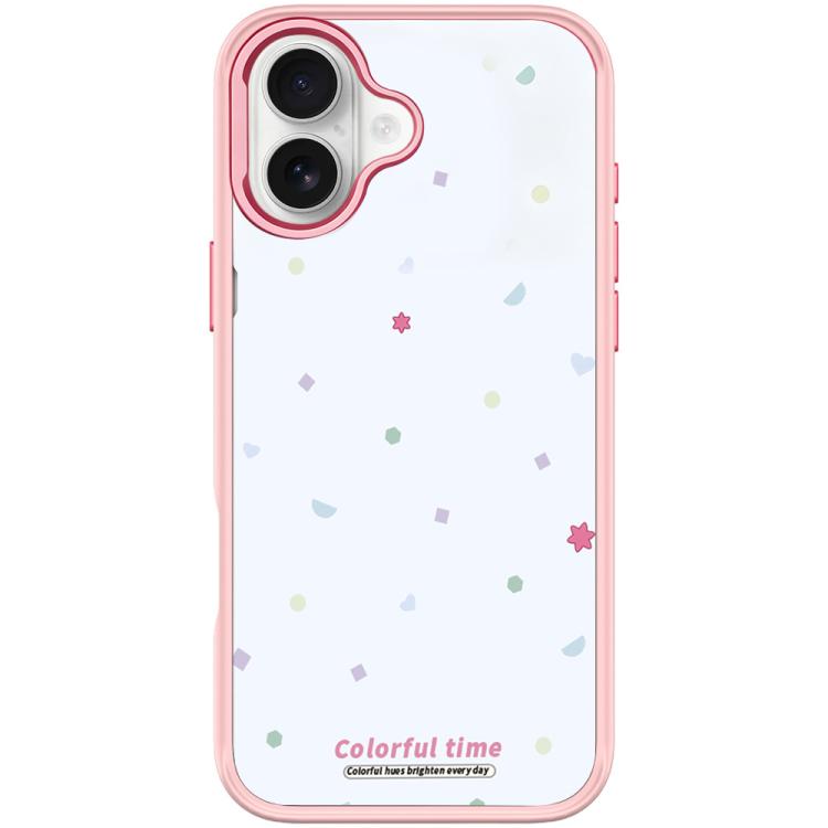 For iPhone 17 Colorful Stars Pattern Magnetic Phone Case(Pink)