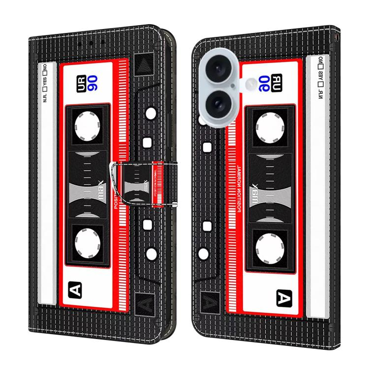For iPhone 17 Crystal-Like Painted Vegan Leather Phone Case(Tape)