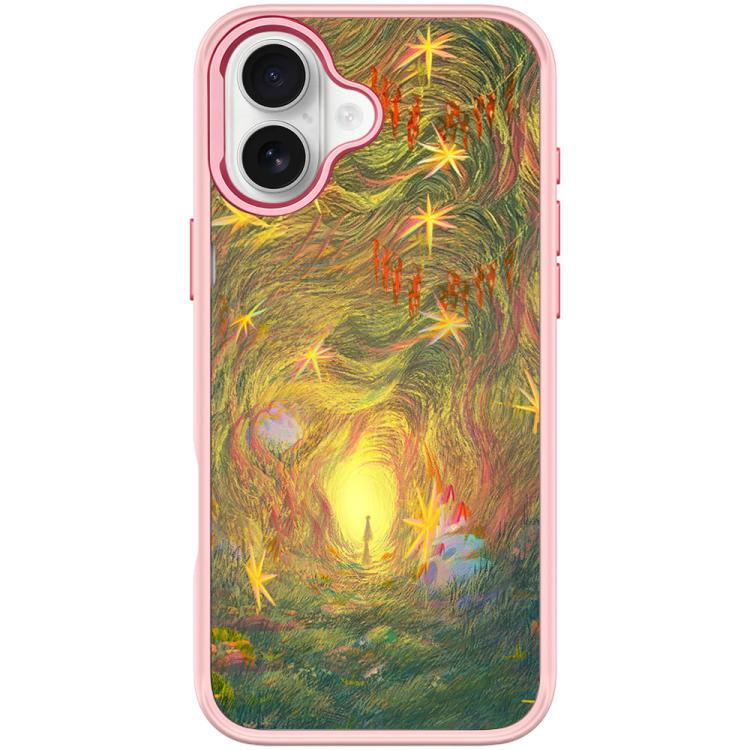 For iPhone 17 Dream Entrance Pattern Magnetic Phone Case(Pink)