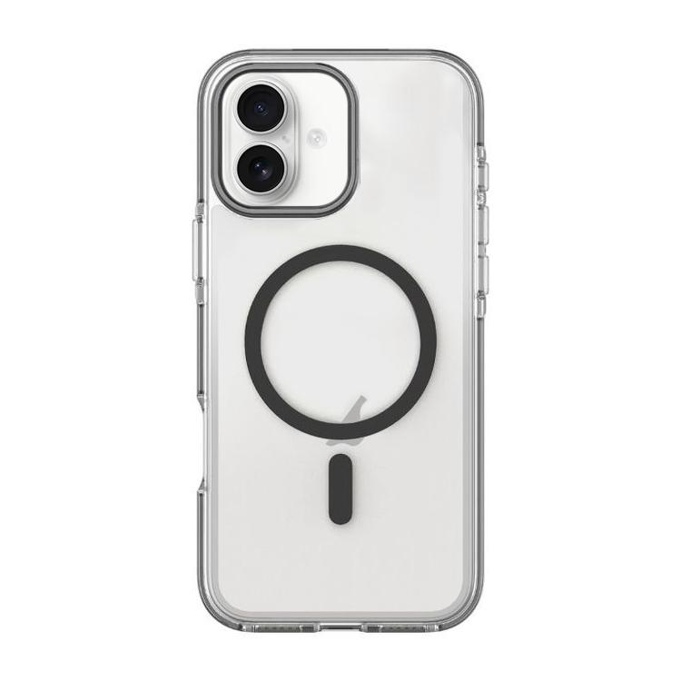For iPhone 17 Dual-Color PC Hybrid TPU Magnetic Phone Case(Black)