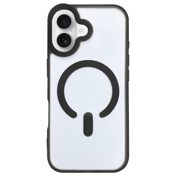 For iPhone 17 Dual-Side Frosted MagSafe Clear Phone Case(Black)