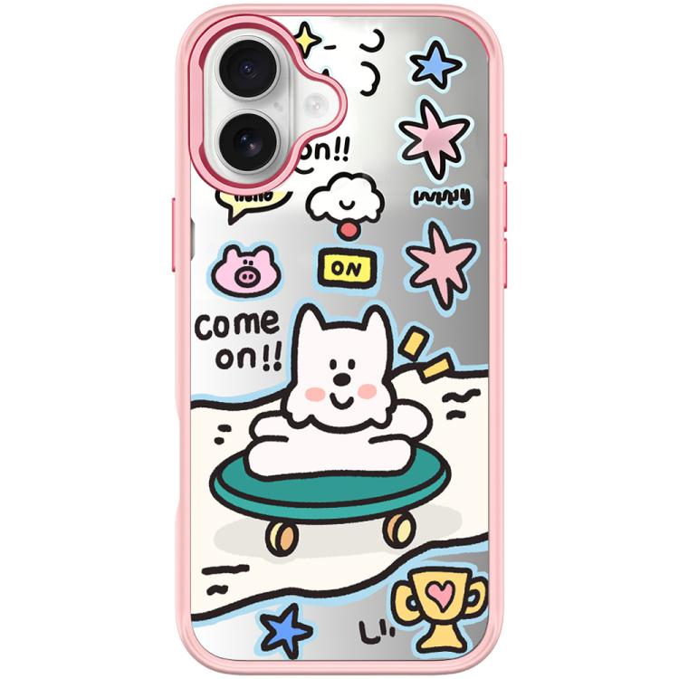 For iPhone 17 Happy Weekend Pattern Magnetic Phone Case(Pink)