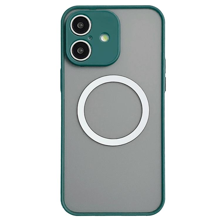 For iPhone 17 Hawkeye Skin Feel MagSafe Phone Case(Dark Green)