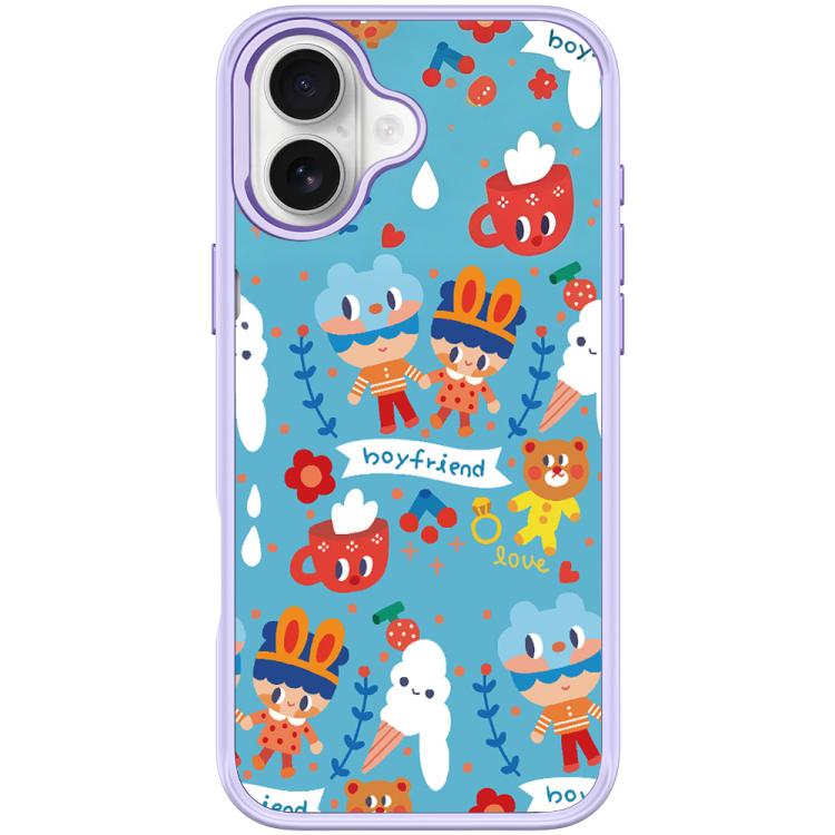 For iPhone 17 Ice Cream Pattern Magnetic Phone Case(Light Purple)