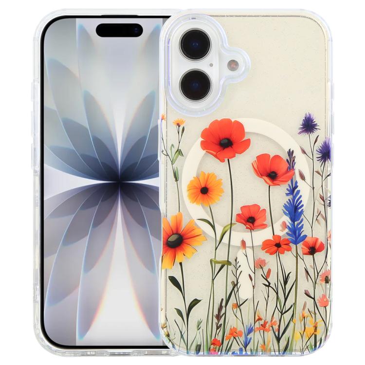 For iPhone 17 IMD Blue Light Jungle Series Magnetic Phone Case(Wind Chimes)