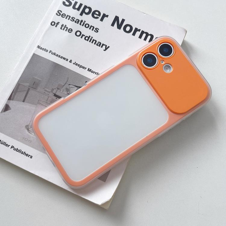 For iPhone 17 Large Window Precision Hole Skin Feel TPU Hybrid PC Phone Case(Orange)