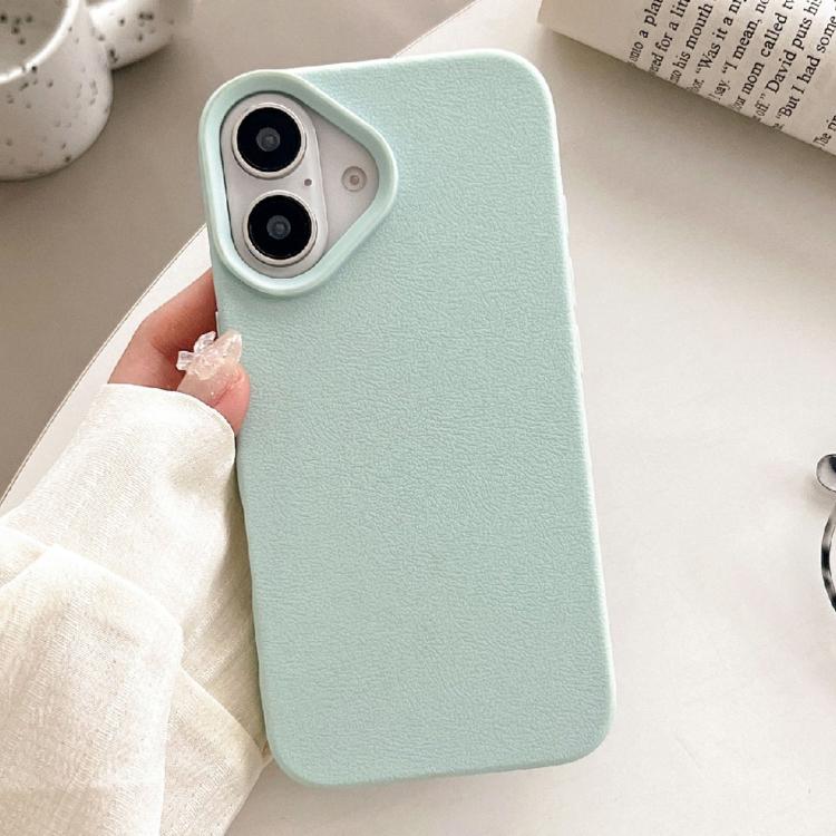 For iPhone 17 Leather Texture TPU Full Coverage Phone Case(Green)