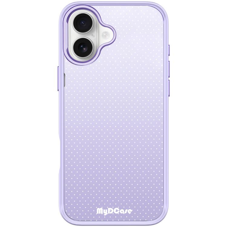 For iPhone 17 Light Purple Dots Pattern Magnetic Phone Case(Light Purple)