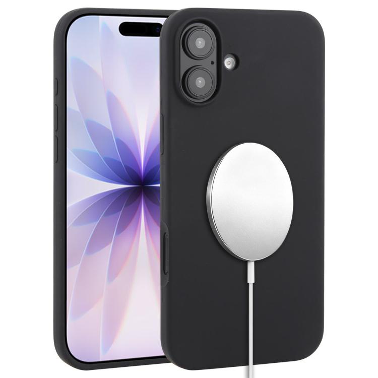 For iPhone 17 Liquid Silicone Full Coverage MagSafe Phone Case(Black)