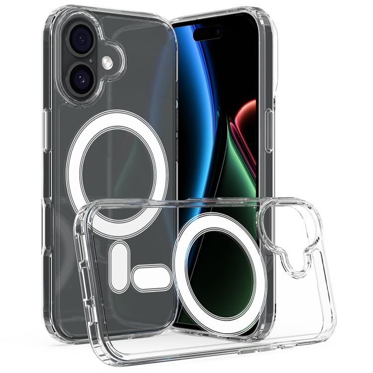 For iPhone 17 MagSafe Clear Acrylic PC Hybrid TPU Phone Case(Transparent)