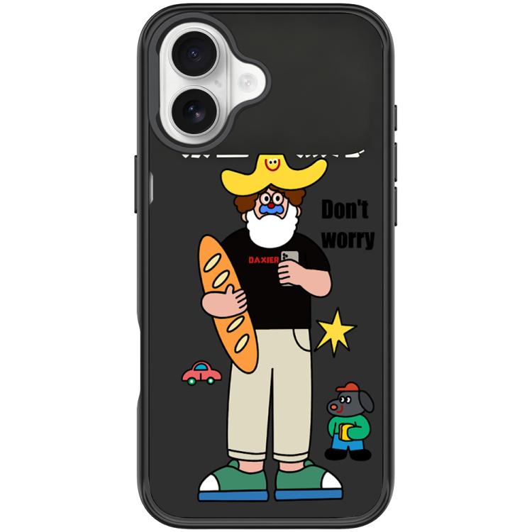For iPhone 17 Not Anxiety Pattern Magnetic Phone Case(Black)