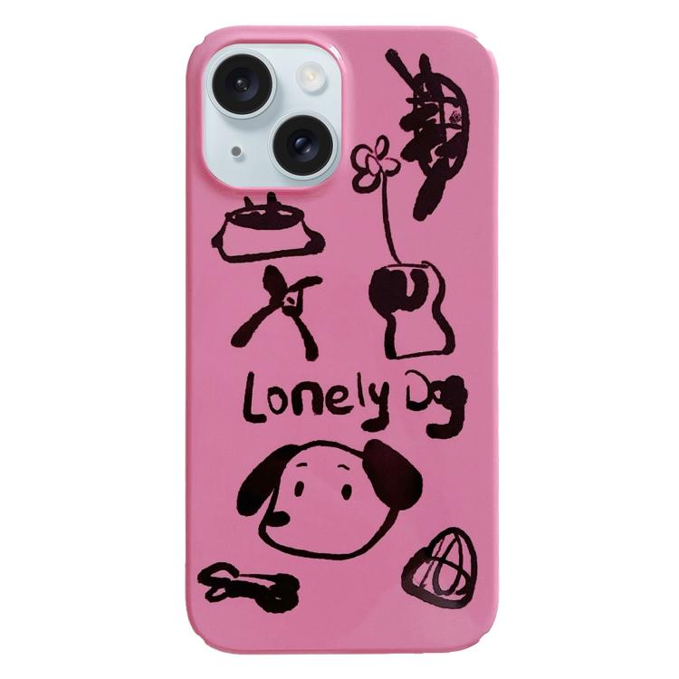 For iPhone 17 Painted Pattern PC Phone Case(Lonely Dog)