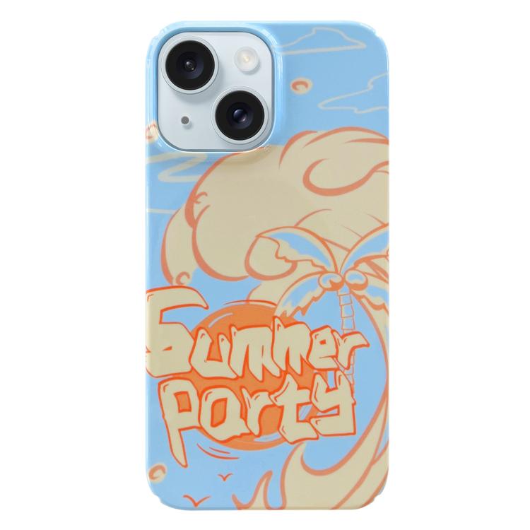 For iPhone 17 Painted Pattern PC Phone Case(Summer Party)