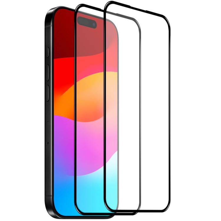 For iPhone 17 Pro 2pcs NORTHJO A++ 0.3mm Screen Full Glue Silk Printing Tempered Glass Film