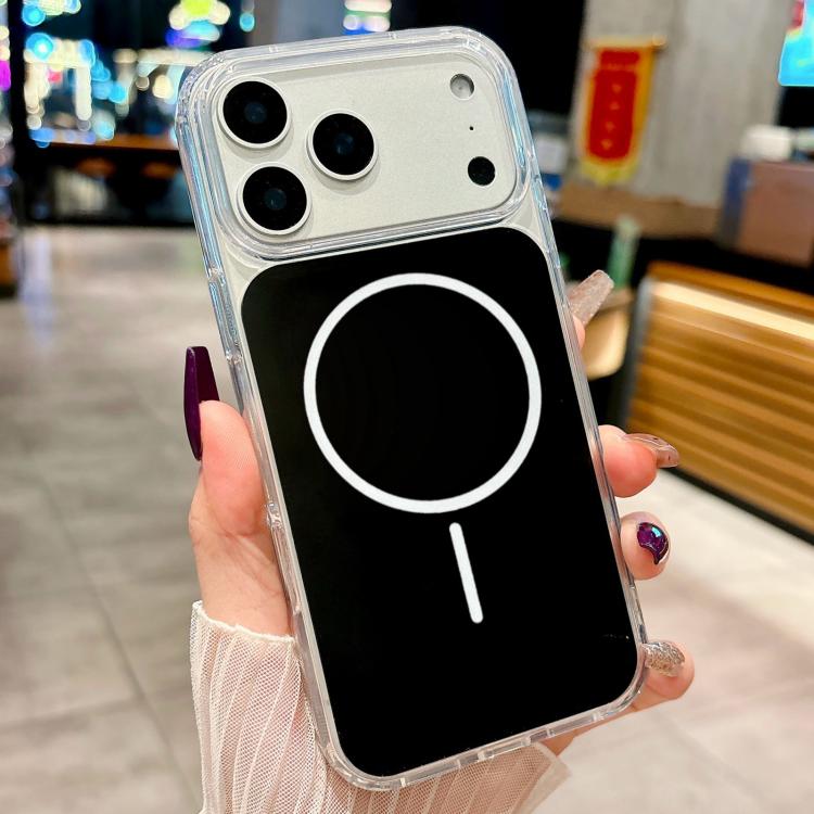 For iPhone 17 Pro Acrylic MagSafe Fine Circle Magnetic Phone Case(Black)