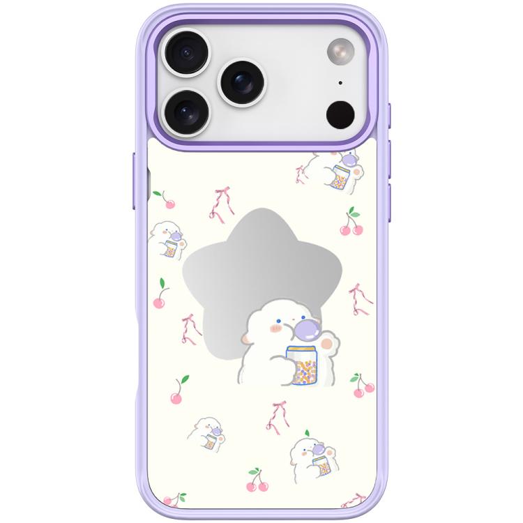 For iPhone 17 Pro Adorable Star Sheep Pattern Magnetic Phone Case(Light Purple)