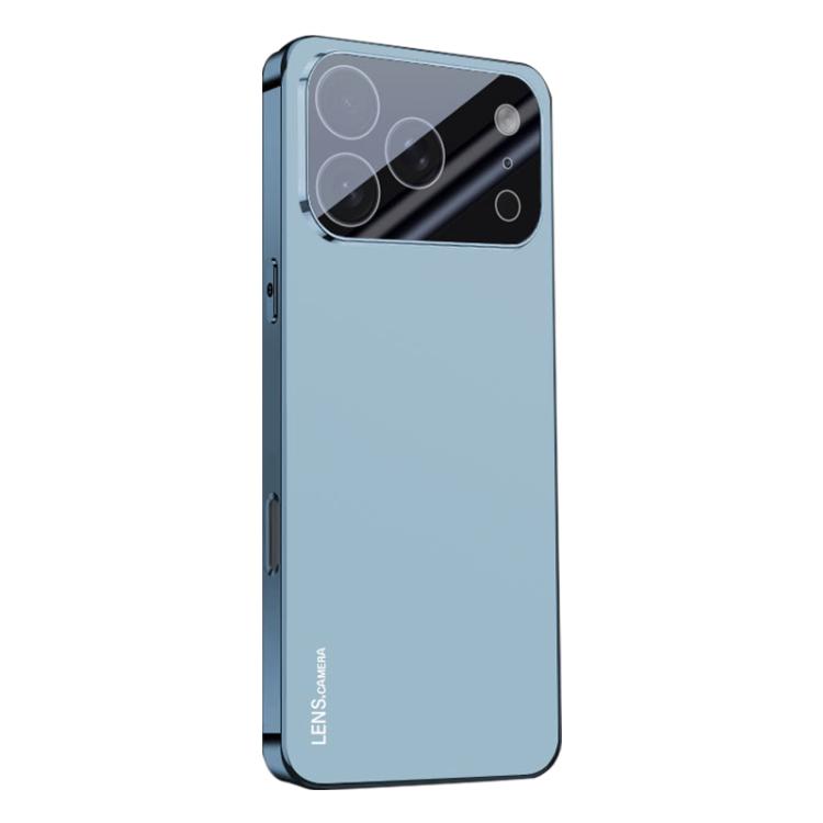 For iPhone 17 Pro AG Frosted Electroplating Acrylic Phone Case(Sierra Blue)