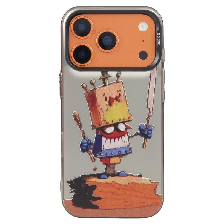 For iPhone 17 Pro Animal Pattern Oil Painting Series PC + TPU Phone Case(Clown)